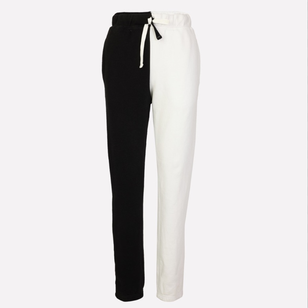 LA DETRESSE The Lovers Leo Black White High Waisted Sweatpants XS